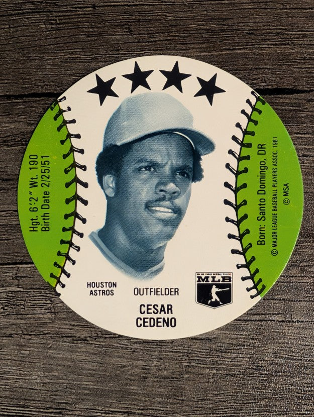 1981 MSA Mini Discs #8 Cesar Cedeno