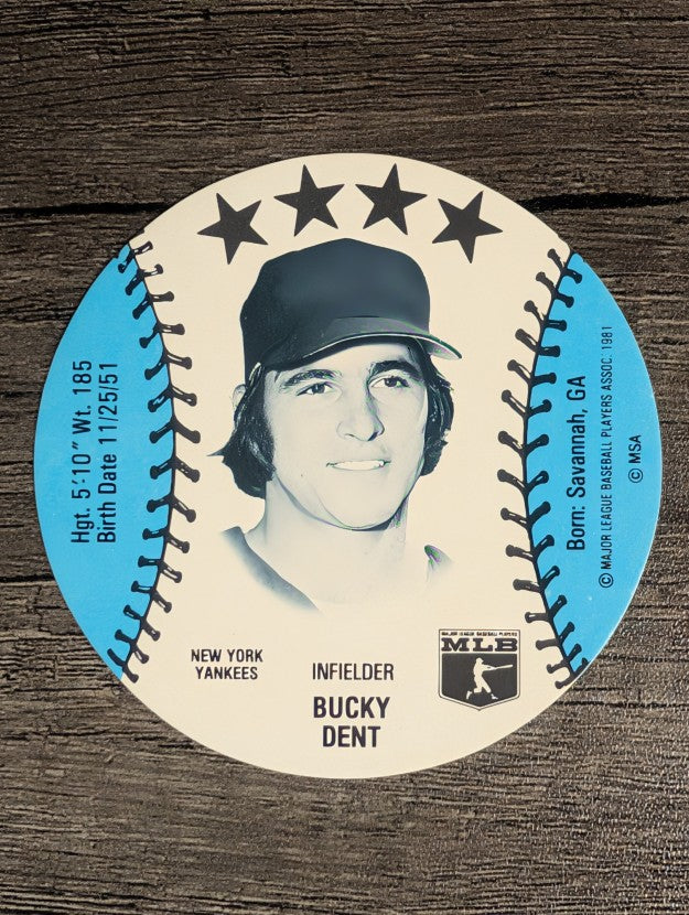 1981 MSA Mini Discs #11 Bucky Dent