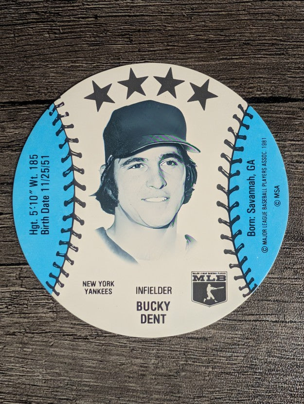 1981 MSA Mini Discs #11 Bucky Dent