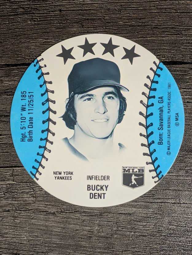 1981 MSA Mini Discs #11 Bucky Dent
