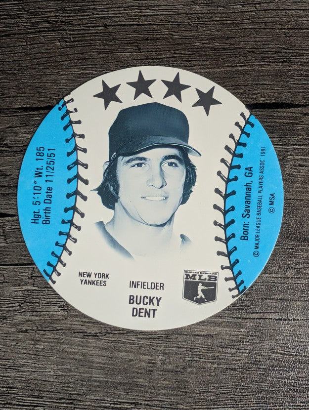 1981 MSA Mini Discs #11 Bucky Dent