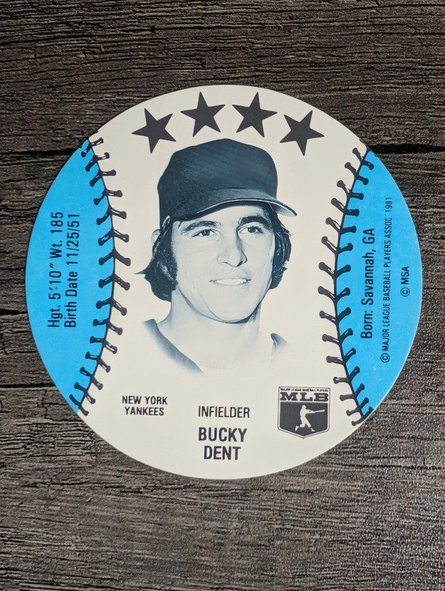 1981 MSA Mini Discs #11 Bucky Dent