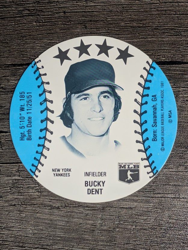 1981 MSA Mini Discs #11 Bucky Dent