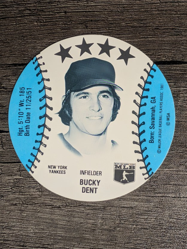 1981 MSA Mini Discs #11 Bucky Dent