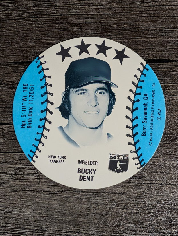 1981 MSA Mini Discs #11 Bucky Dent