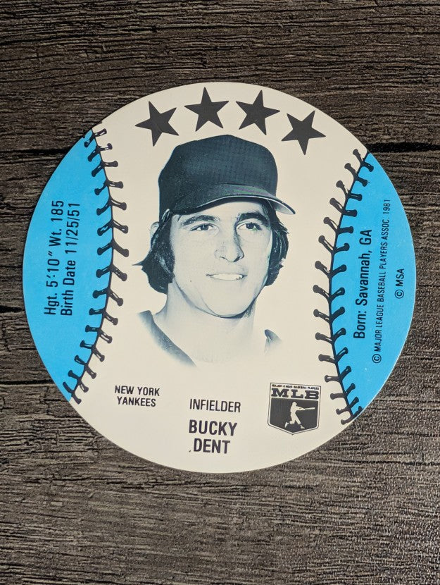 1981 MSA Mini Discs #11 Bucky Dent