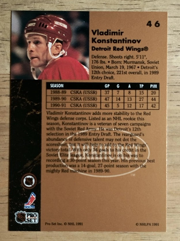 1991-92 Parkhurst #46 Vladimir Konstantinov RC