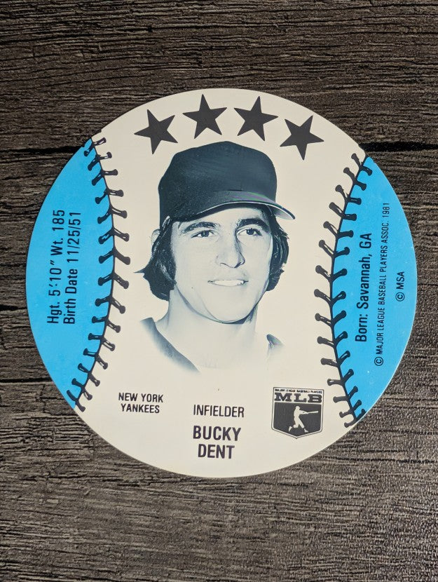 1981 MSA Mini Discs #11 Bucky Dent