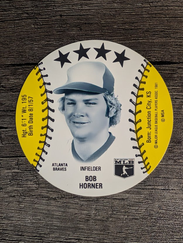 1981 MSA Mini Discs #17 Bob Horner