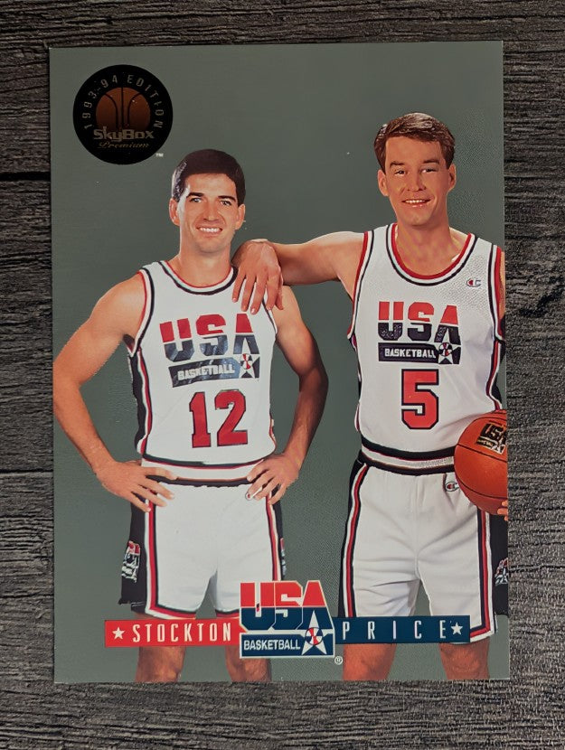 1993-94 SkyBox Premium USA Tip-Off #6 John Stockton/Mark Price (NM)