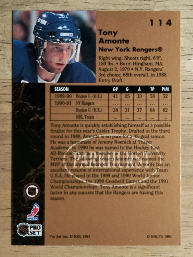 1991-92 Parkhurst #114 Tony Amonte RC