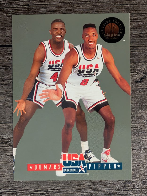 1993-94 SkyBox Premium USA Tip-Off #9 Joe Dumars/Scottie Pippen (NM)