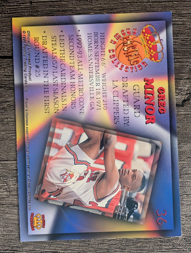 1994 Pacific Prisms #36 Greg Minor