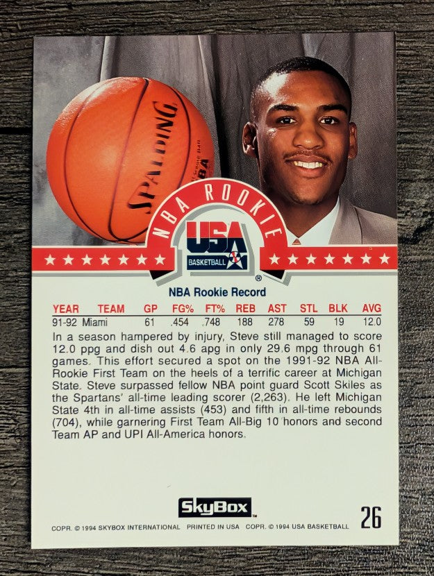 1994 SkyBox USA #26 Steve Smith/NBA Rookie