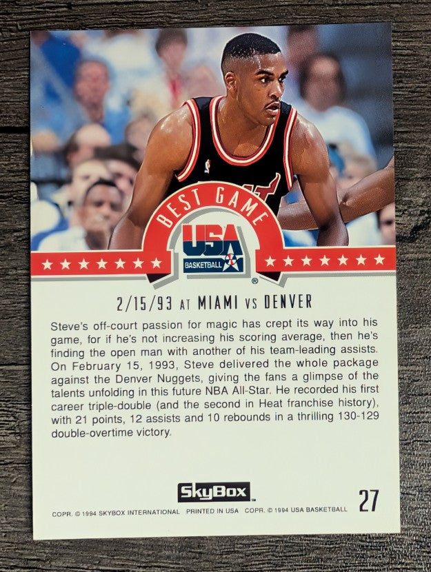1994 SkyBox USA #27 Steve Smith/Best Game