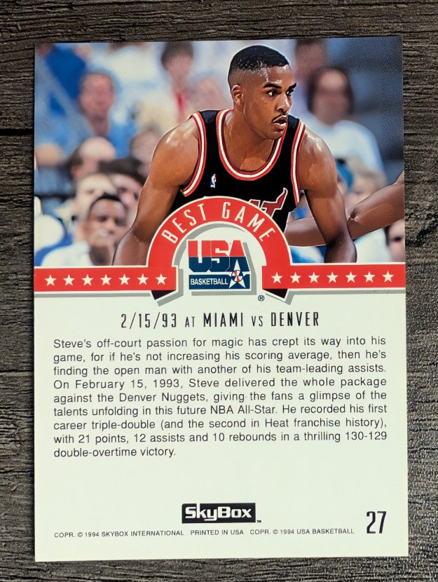 1994 SkyBox USA #27 Steve Smith/Best Game