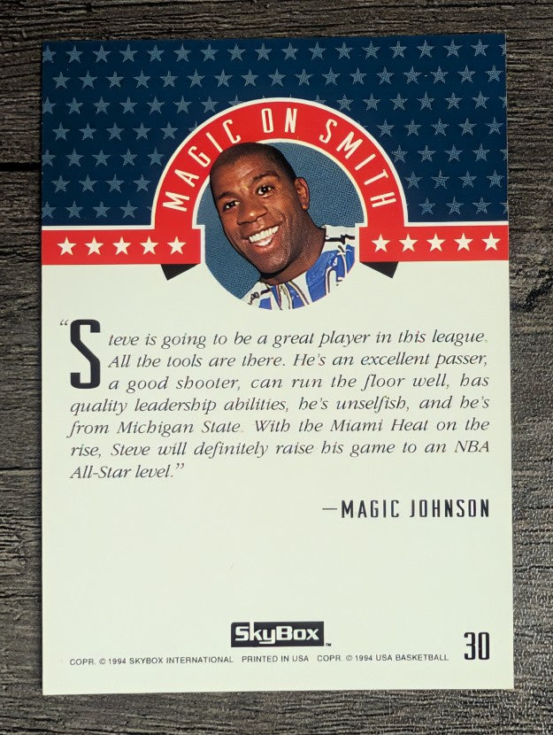 1994 SkyBox USA #30 Steve Smith/Magic On
