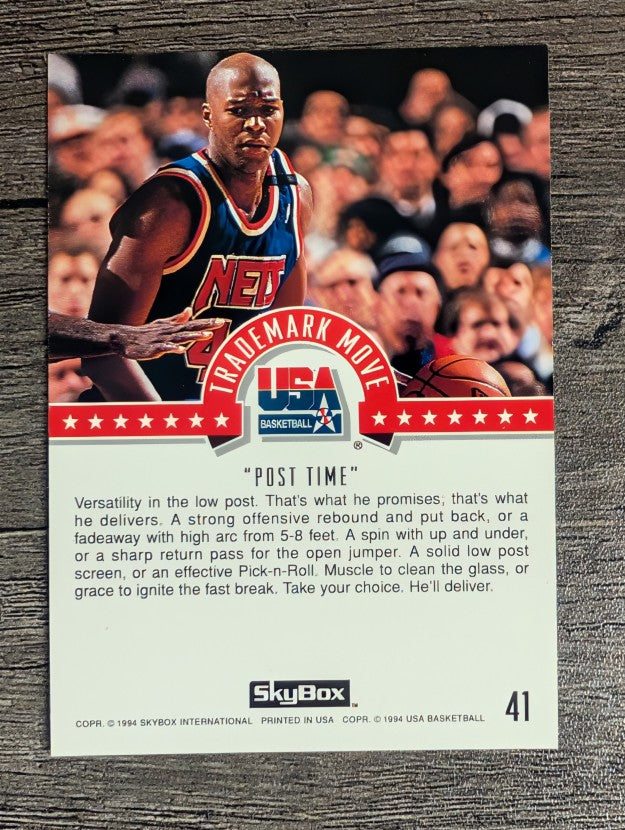 1994 SkyBox USA #41 Derrick Coleman/Trademark Move