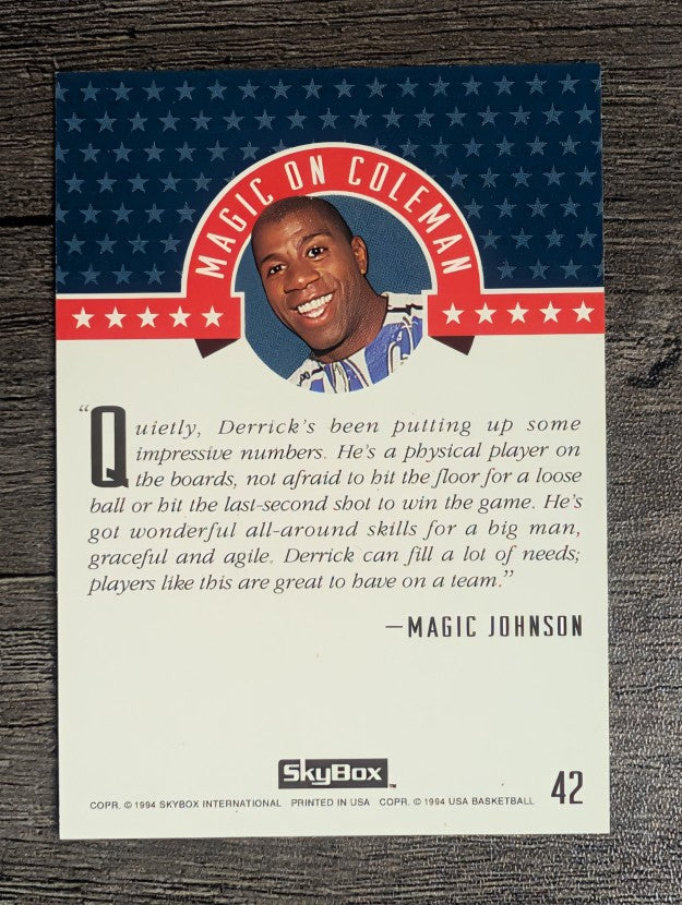 1994 SkyBox USA #42 Derrick Coleman/Magic On