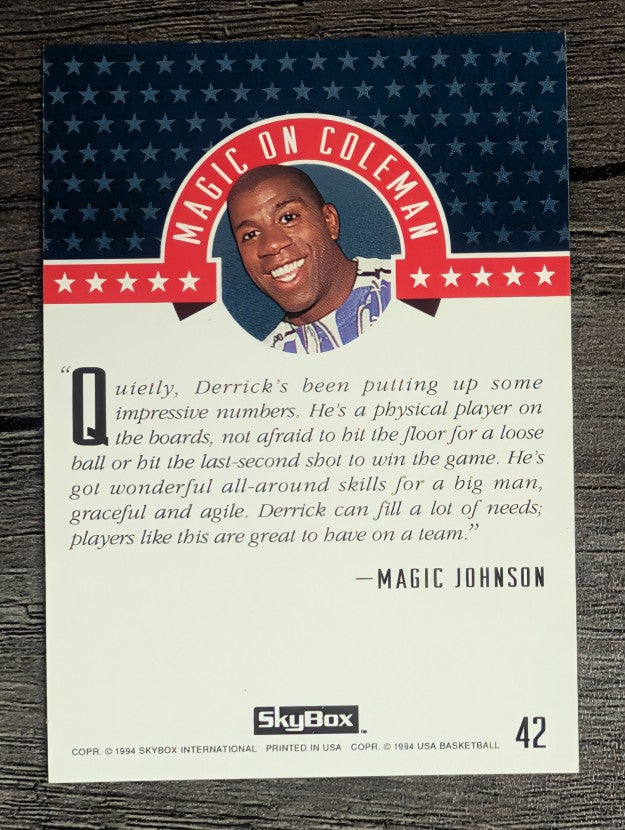 1994 SkyBox USA #42 Derrick Coleman/Magic On