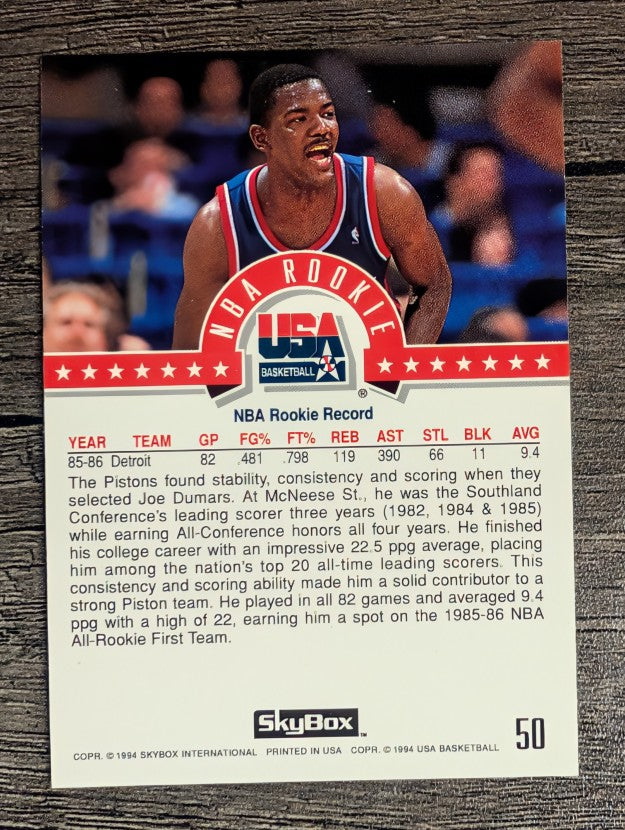 1994 SkyBox USA #50 Joe Dumars/NBA Rookie