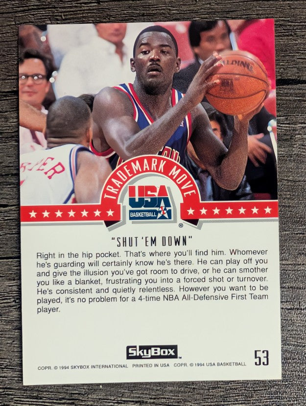 1994 SkyBox USA #53 Joe Dumars/Trademark Move