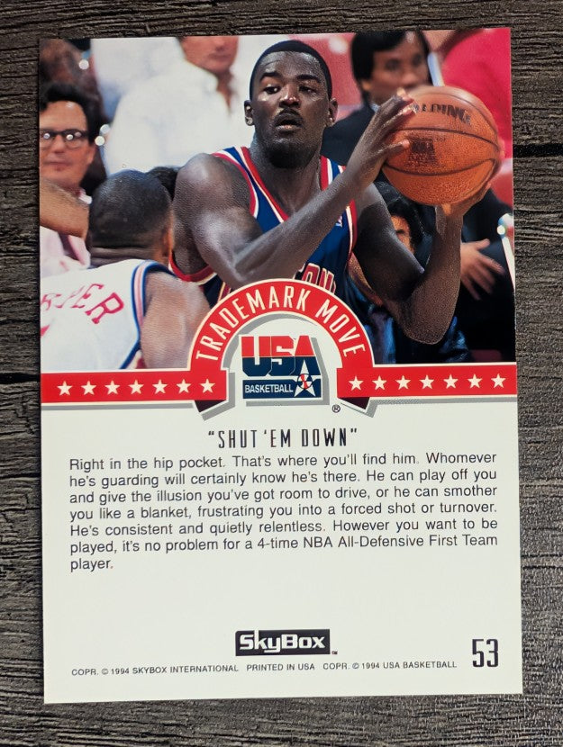 1994 SkyBox USA #53 Joe Dumars/Trademark Move