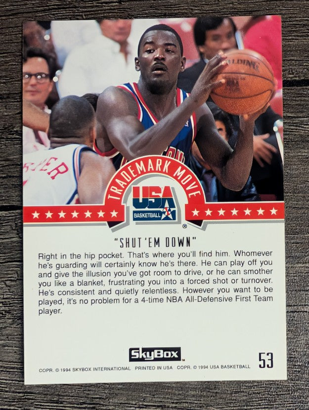 1994 SkyBox USA #53 Joe Dumars/Trademark Move