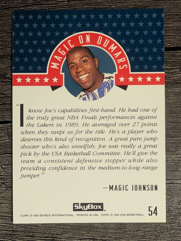 1994 SkyBox USA #54 Joe Dumars/Magic On