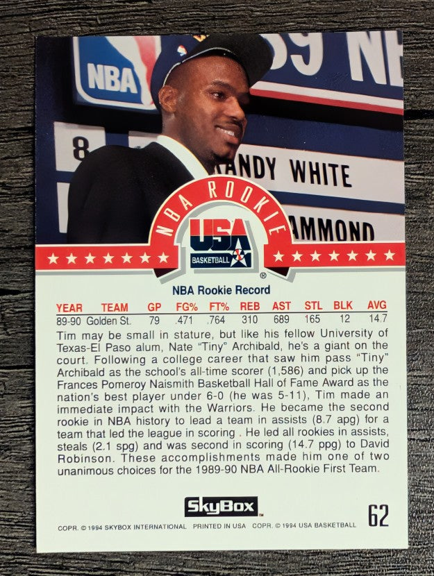 1994 SkyBox USA #62 Tim Hardaway/NBA Rookie