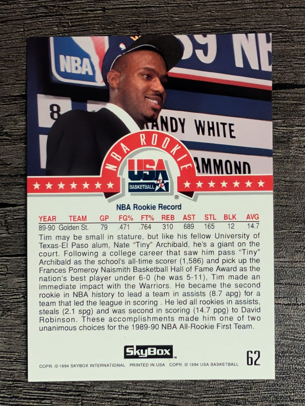 1994 SkyBox USA #62 Tim Hardaway/NBA Rookie