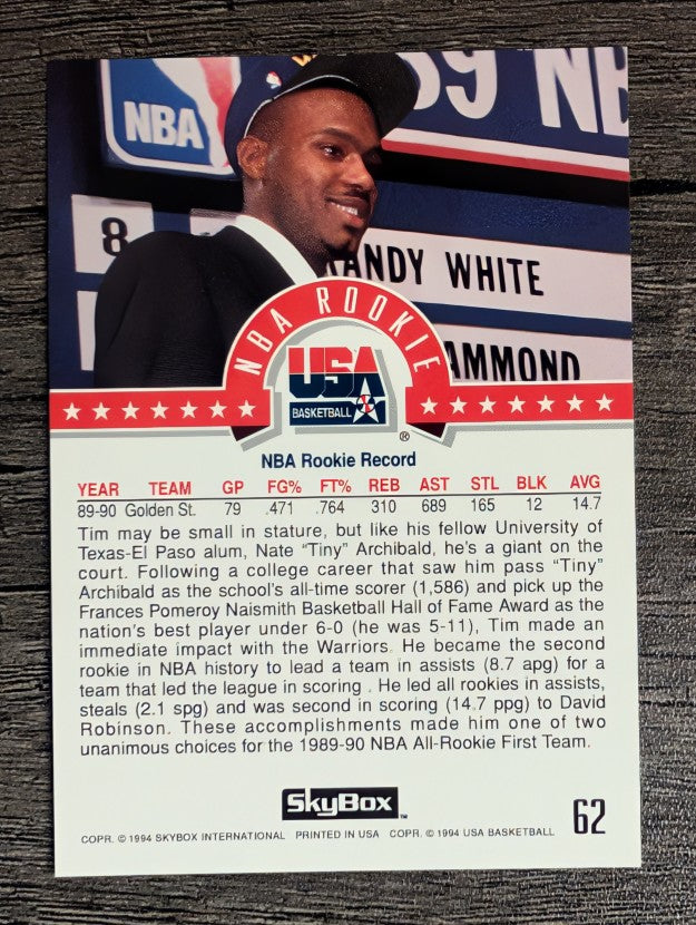 1994 SkyBox USA #62 Tim Hardaway/NBA Rookie