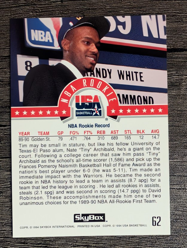 1994 SkyBox USA #62 Tim Hardaway/NBA Rookie