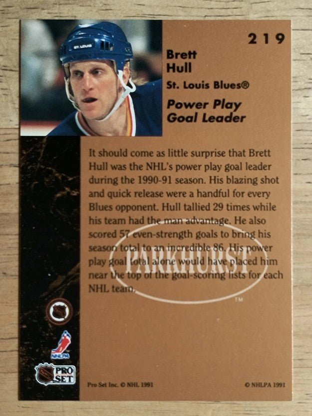 1991-92 Parkhurst #219 Brett Hull LL