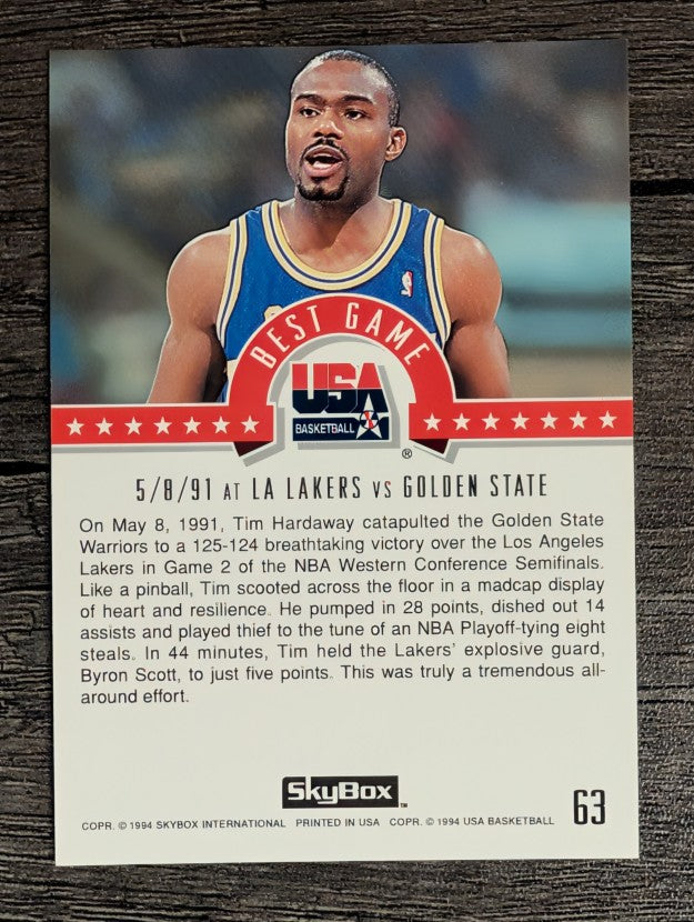 1994 SkyBox USA #63 Tim Hardaway/Best Game
