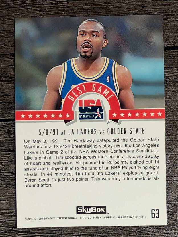 1994 SkyBox USA #63 Tim Hardaway/Best Game