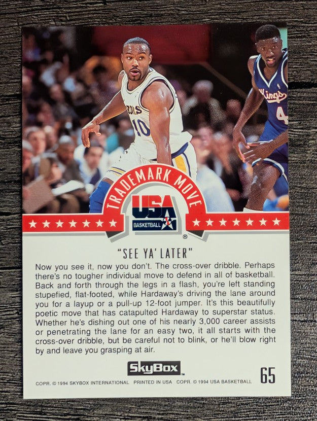 1994 SkyBox USA #65 Tim Hardaway/Trademark Move