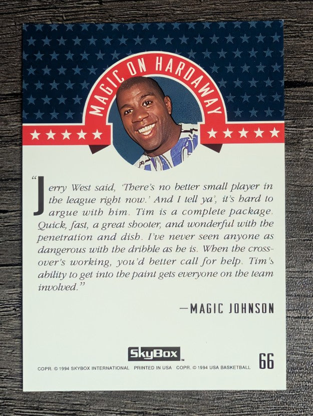 1994 SkyBox USA #66 Tim Hardaway/Magic On