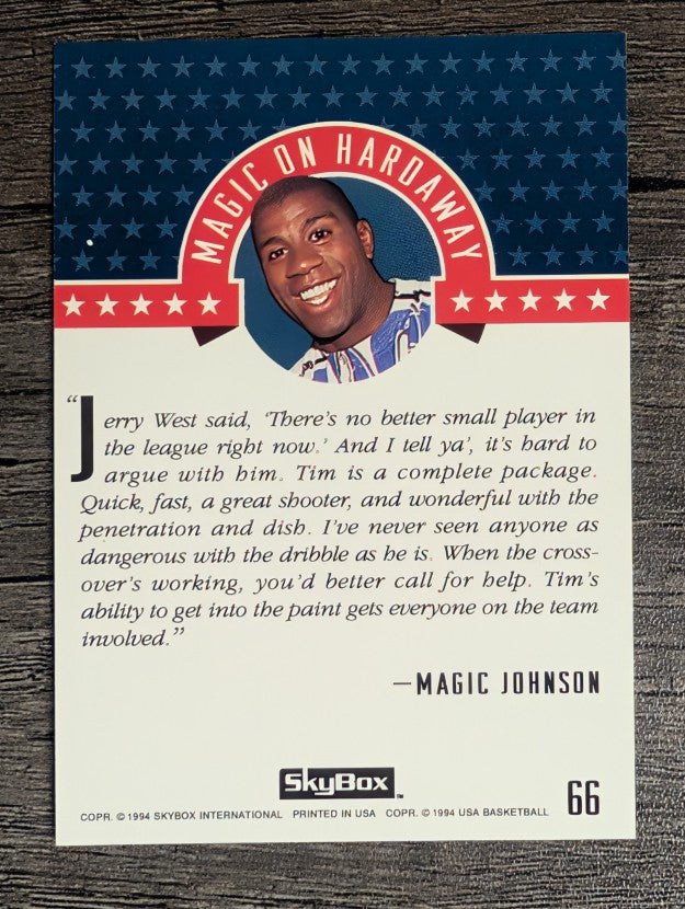 1994 SkyBox USA #66 Tim Hardaway/Magic On
