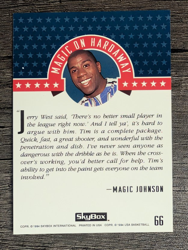 1994 SkyBox USA #66 Tim Hardaway/Magic On