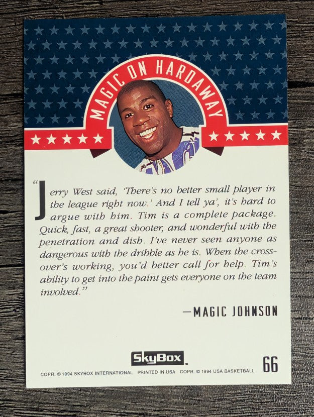 1994 SkyBox USA #66 Tim Hardaway/Magic On