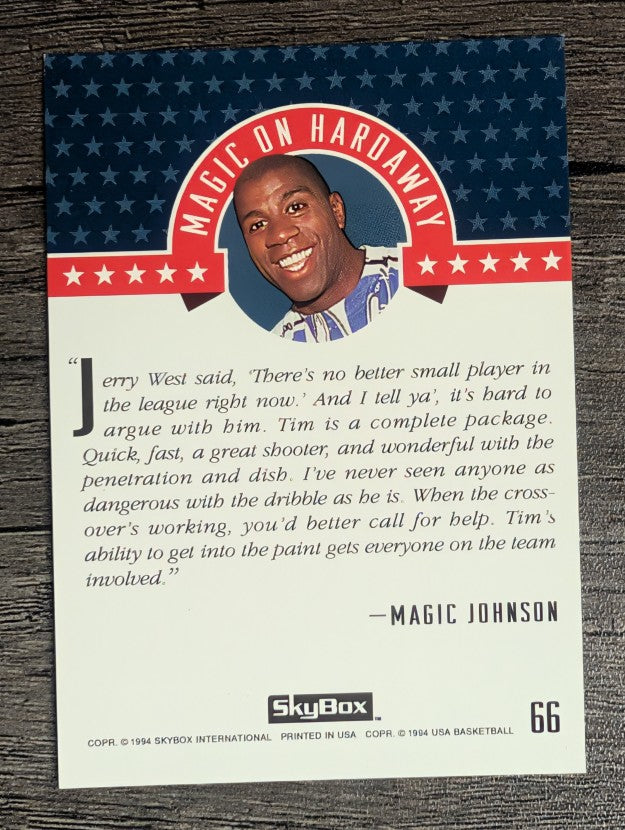 1994 SkyBox USA #66 Tim Hardaway/Magic On