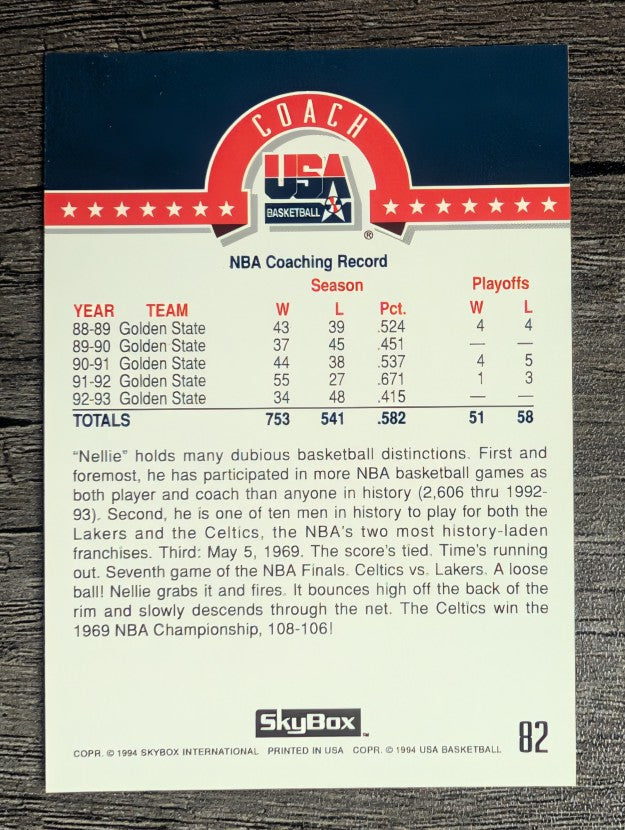 1994 SkyBox USA #82 Don Nelson CO