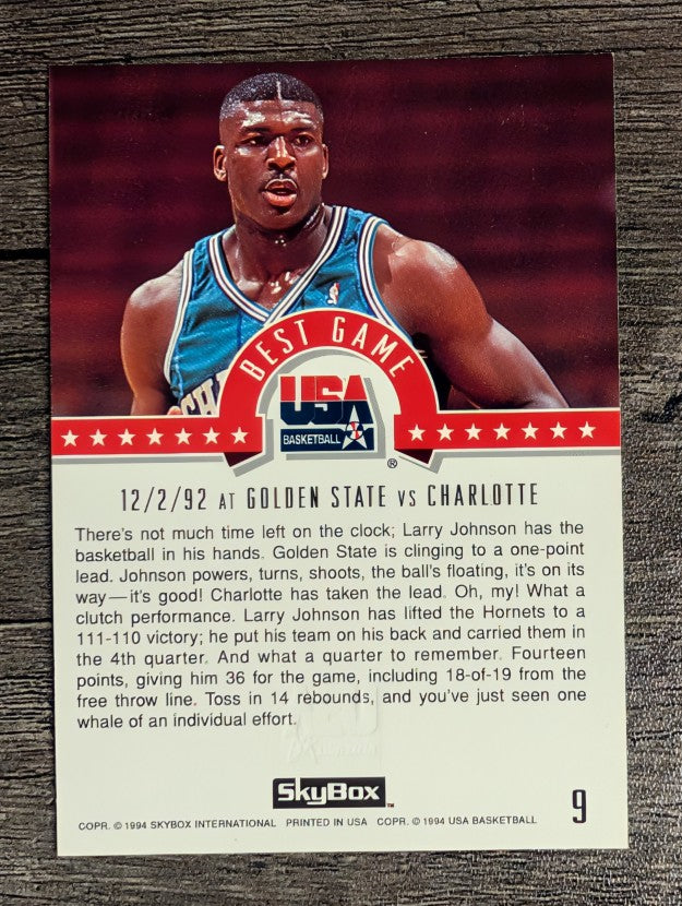 1994 SkyBox USA Gold #9 Larry Johnson/Best Game