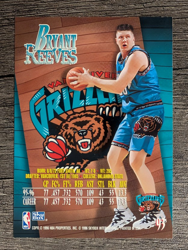1996-97 Z-Force #93 Bryant Reeves
