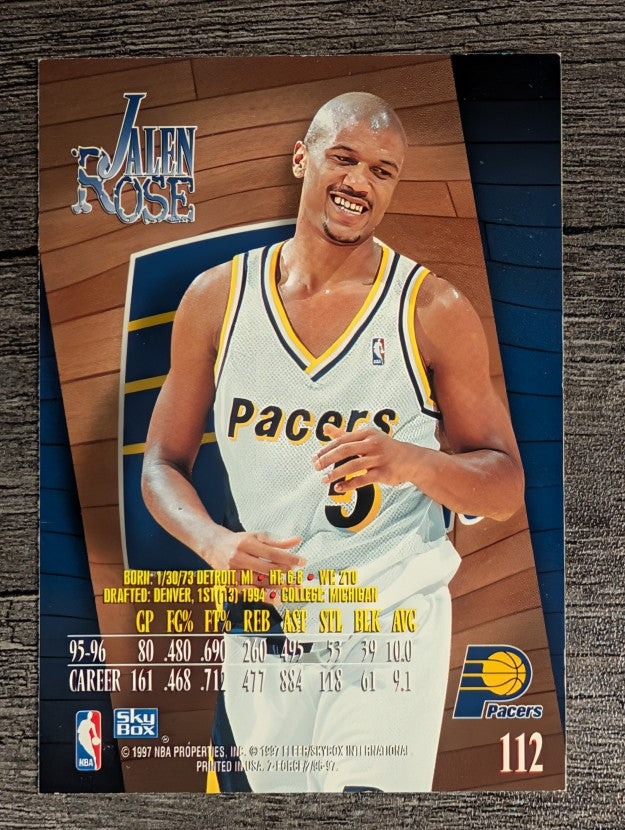 1996-97 Z-Force #112 Jalen Rose