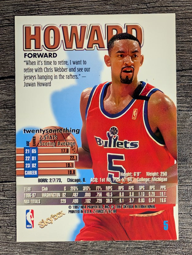 1997-98 Z-Force #5 Juwan Howard