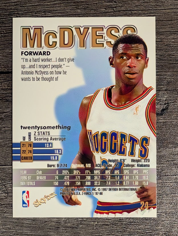 1997-98 Z-Force #24 Antonio McDyess