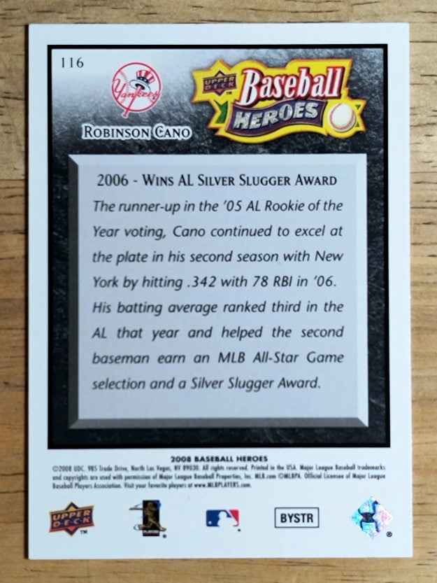 2008 Upper Deck Heroes Black #116 Robinson Cano