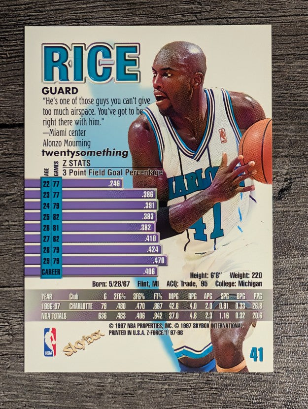 1997-98 Z-Force #41 Glen Rice